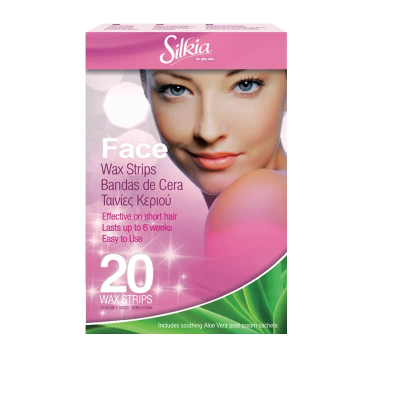 شرائح سيلكيا للوجه SILKIA FACE WAX STRIPS 20PCS