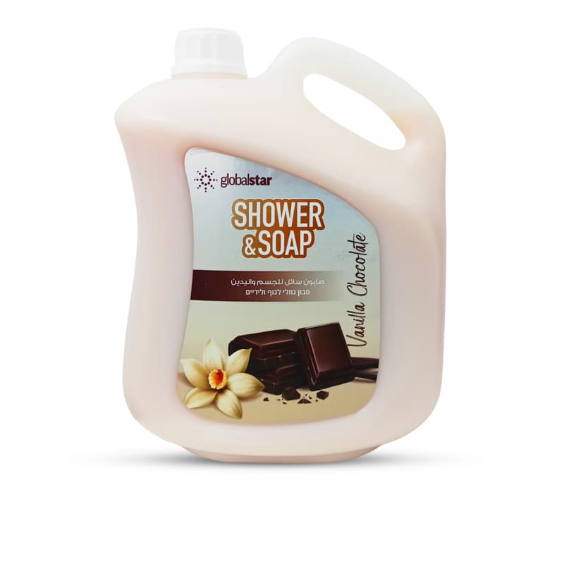 ג'ל רחצה גלובל וניל GLOBAL SHOWER GEL 4 L