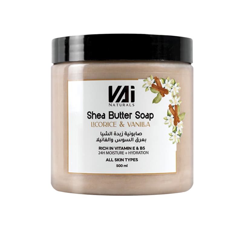 סבון חמאה שיאה פאי VAI SHEA SOAP LICORICE 500ML