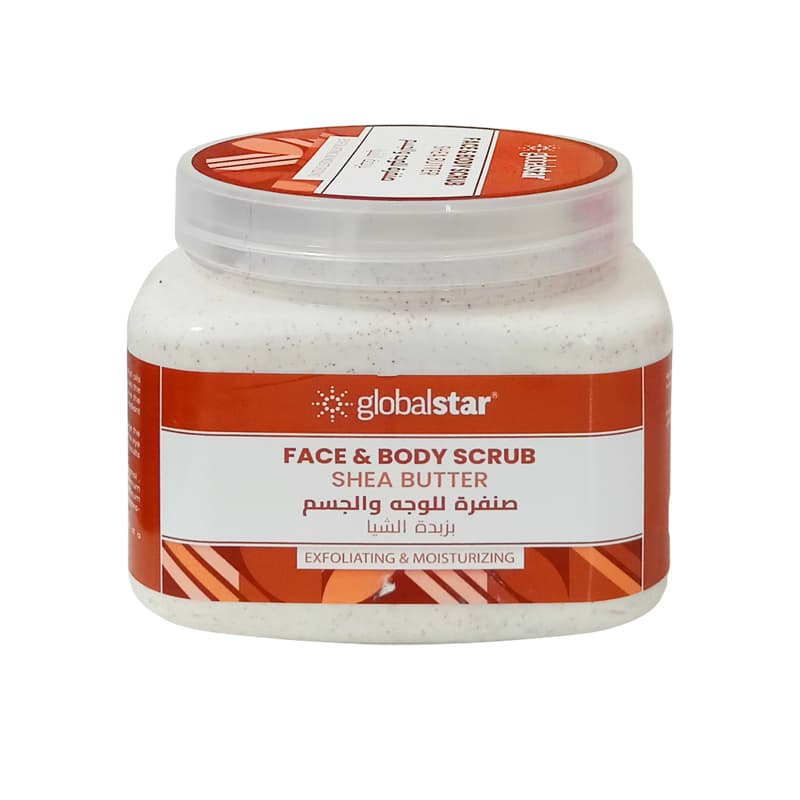 פילינג פנים גלובל חמאה שיאה GLOBAL STAR SCRUB 500ML