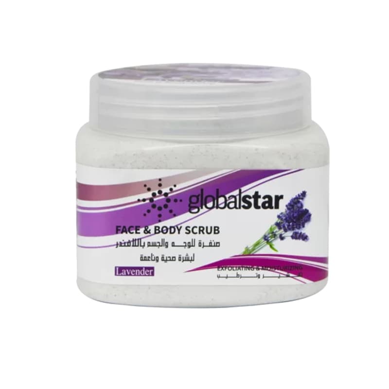 פילינג פנים גלובל לבנדר GLOBAL STAR SCRUB 500ML
