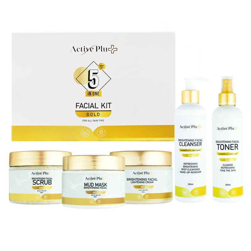 חבילה אקטיב ACTIVE PLUS FACIAL KIT GOLD 5PCS