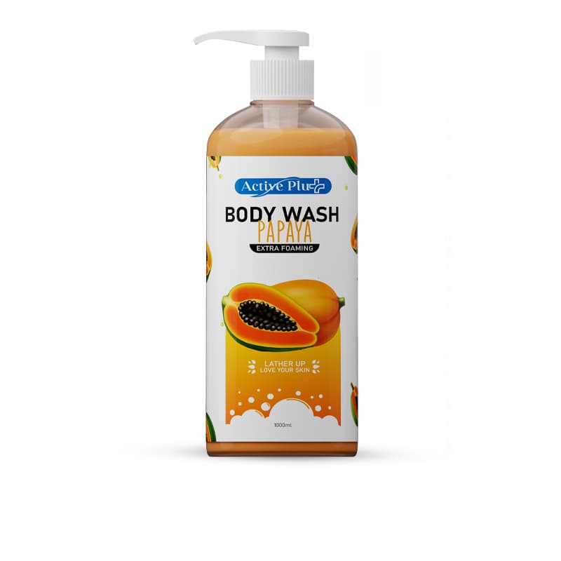 ג'ל רחצה גוף אקטיב ACTIVE PLUS BODY WASH PAPAYA 1L