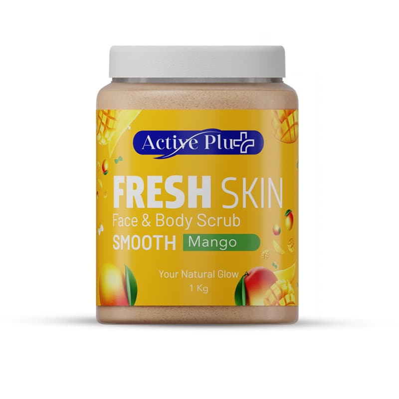 פילינג פנים וגוף אקטיב ACTIVE PLUS SMOOTH MANGO 1KG