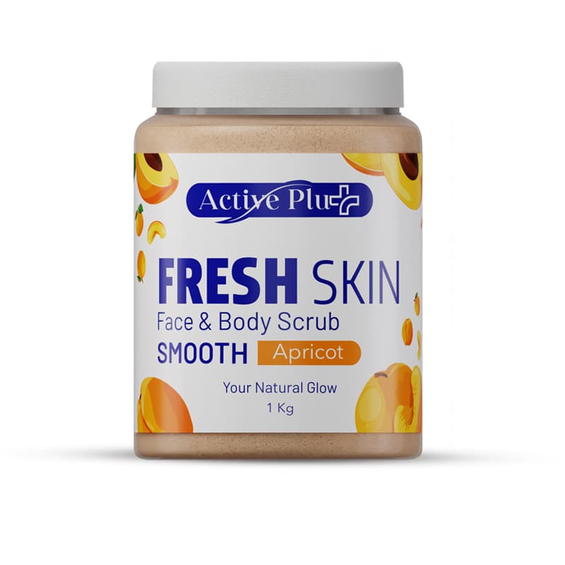 פילינג פנים וגוף אקטיב ACTIVE PLUS SMOOTH APRICOT 1KG