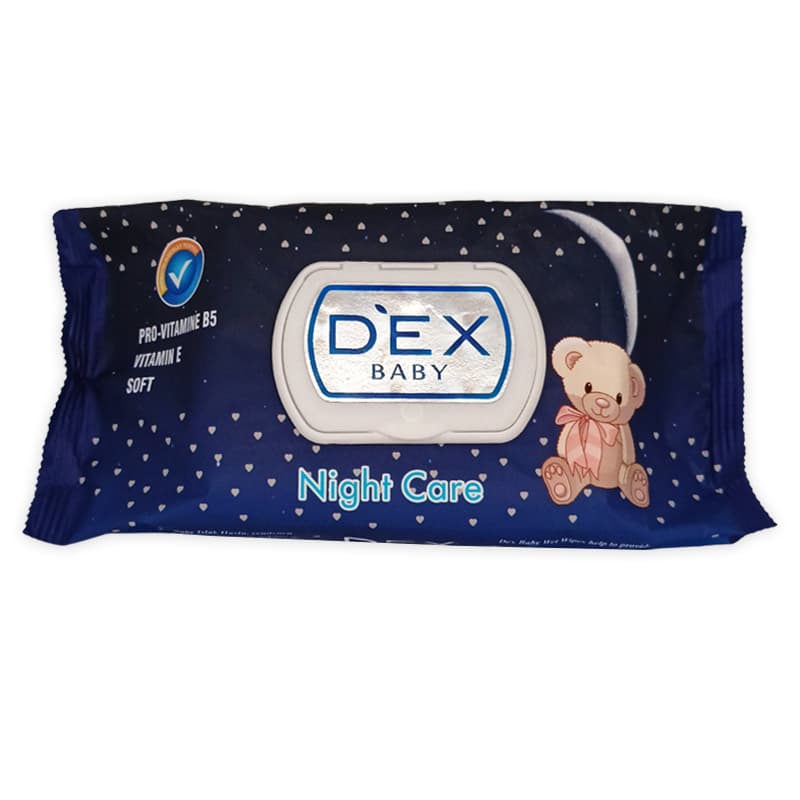 מגבונים מבושמים דקס DEX BABY NIGHT CARE 72 PCS