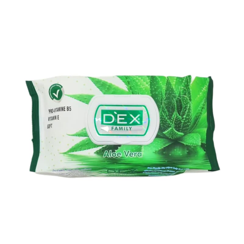מגבונים מבושמים דקס DEX PREMIUM ALOE VERA 72 PCS