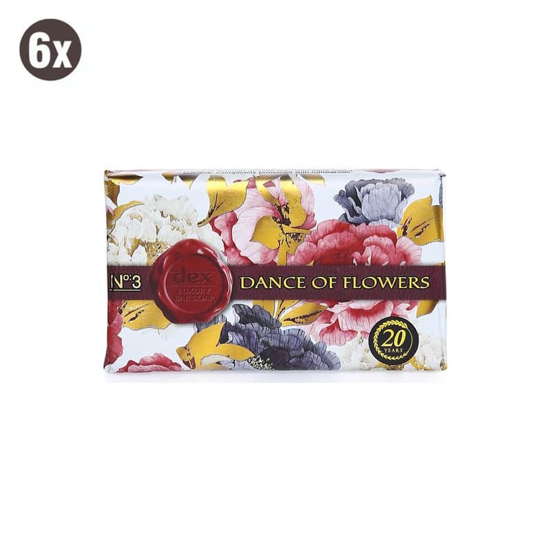 סבון אבן דקס פרחים DEX DANCE OF FLIOWERS 6 PCS