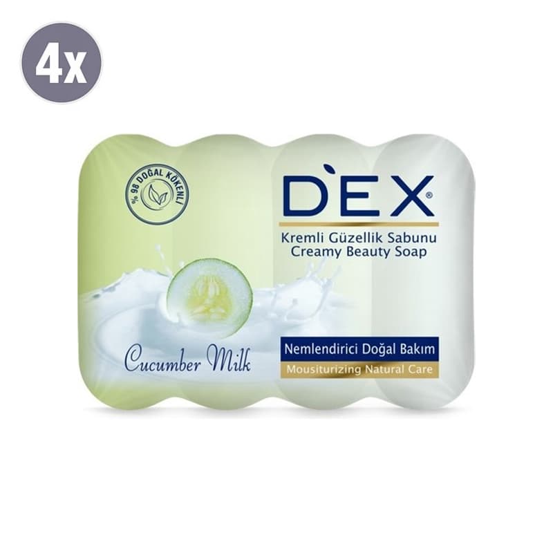 סבון אבן דקס מלפפון DEX CUCUMBER MILK SOAP 4PCS