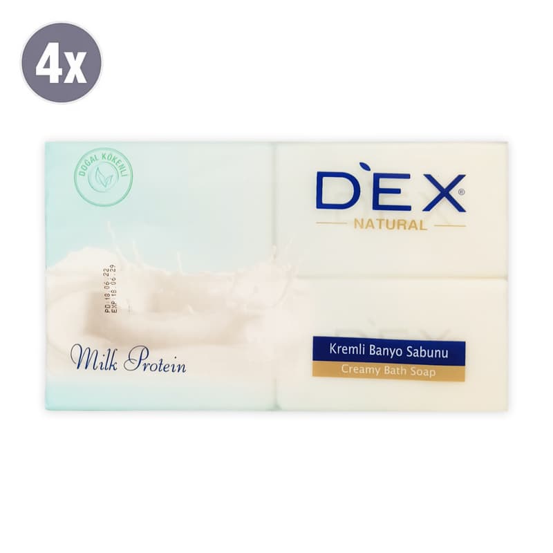 סבון אבן דקס חלב DEX MILK PROTEIN SOAP 4PCS