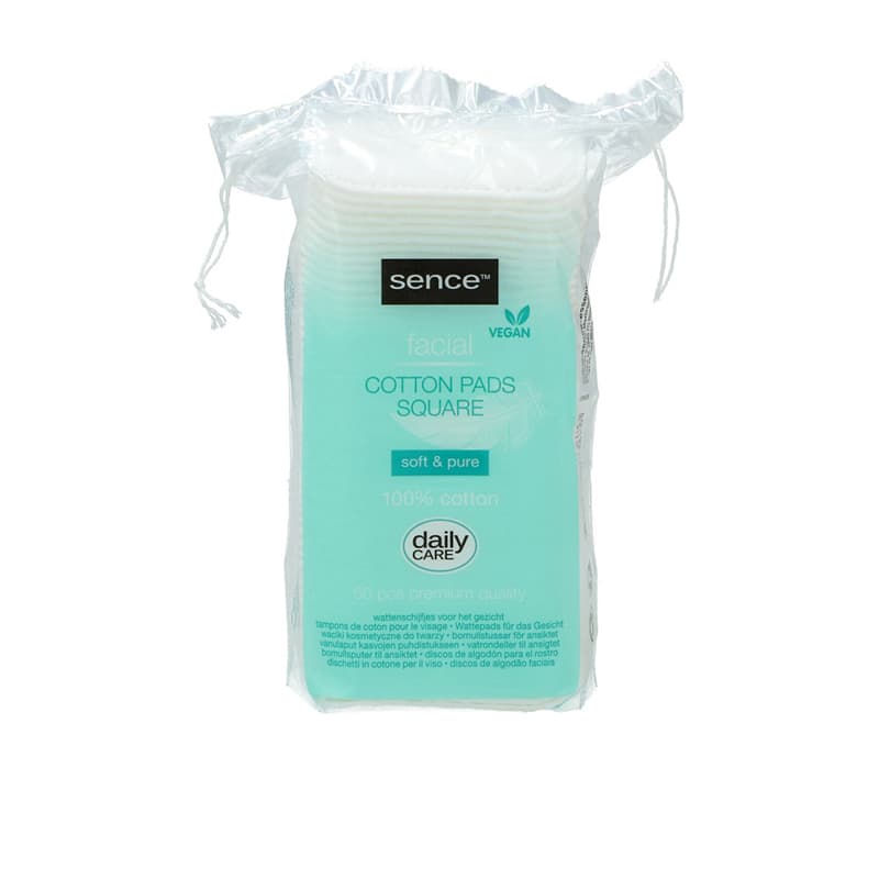 כותנה סנס SENCE COTTON SQUARE PADS 50PCS