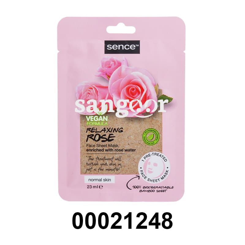 מסכה בד סנס SENCE RELAXING ROSE MASK 23 ML