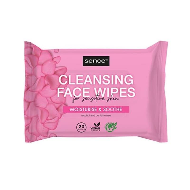 מגבונים מסיר איפור סנס SENCE SENSITIVE WIPES 20 PCS