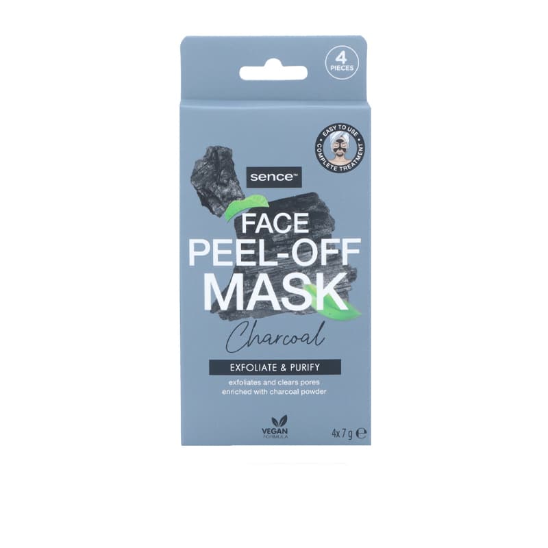 מסכה פנים סנס פחם SENCE FACIAL PEELOFF MASK 4PCS