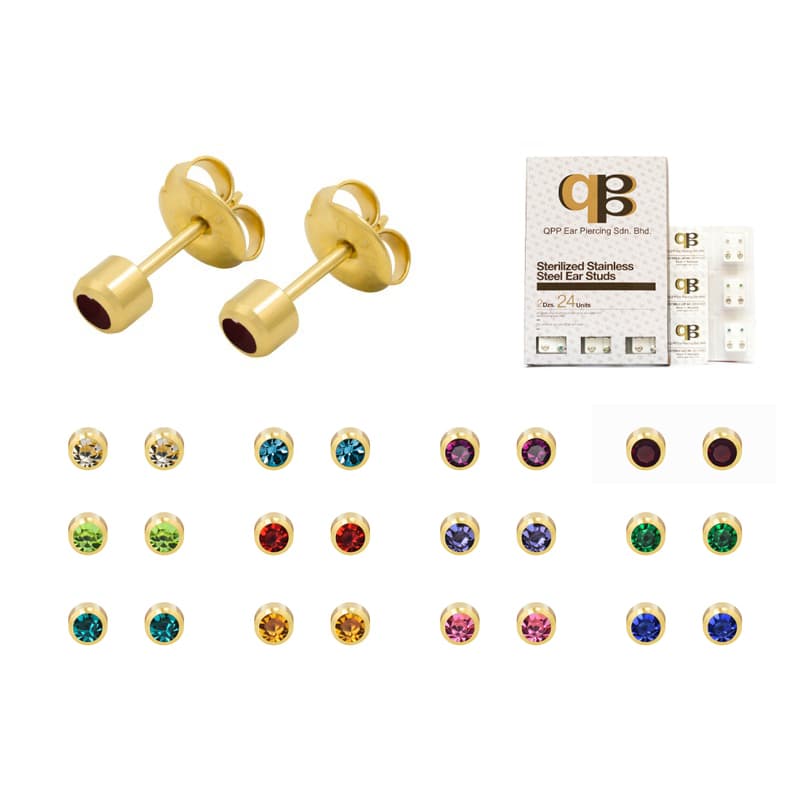 עגילים רפואיים QPP STERILIZED STAINLESS RB13Y