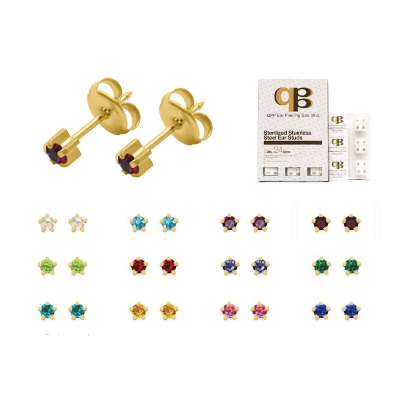 עגילים רפואיים QPP STERILIZED STAINLESS RT13W