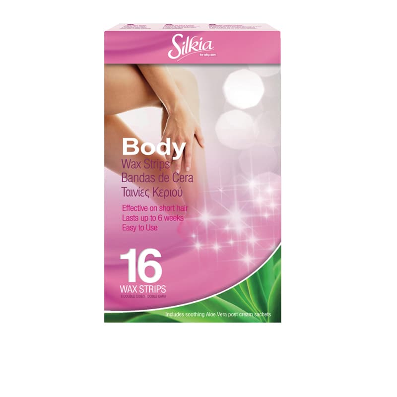 SILKIA BODY WAX STRIPS 16PCS