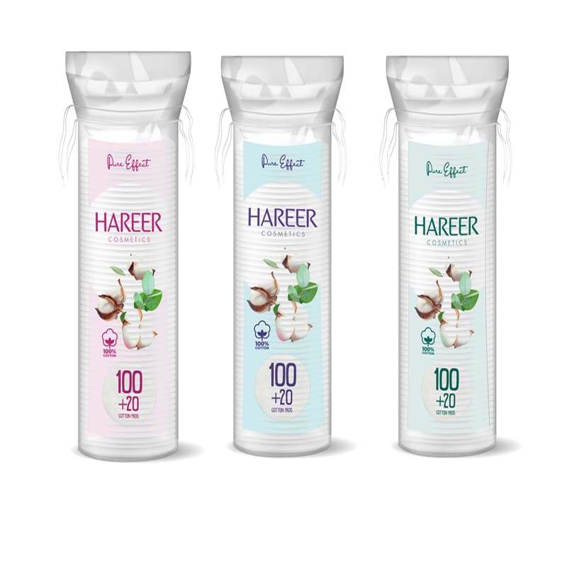 כותנה חריר פרו דיסקיות HAREER PRO COTTON 120 PCS