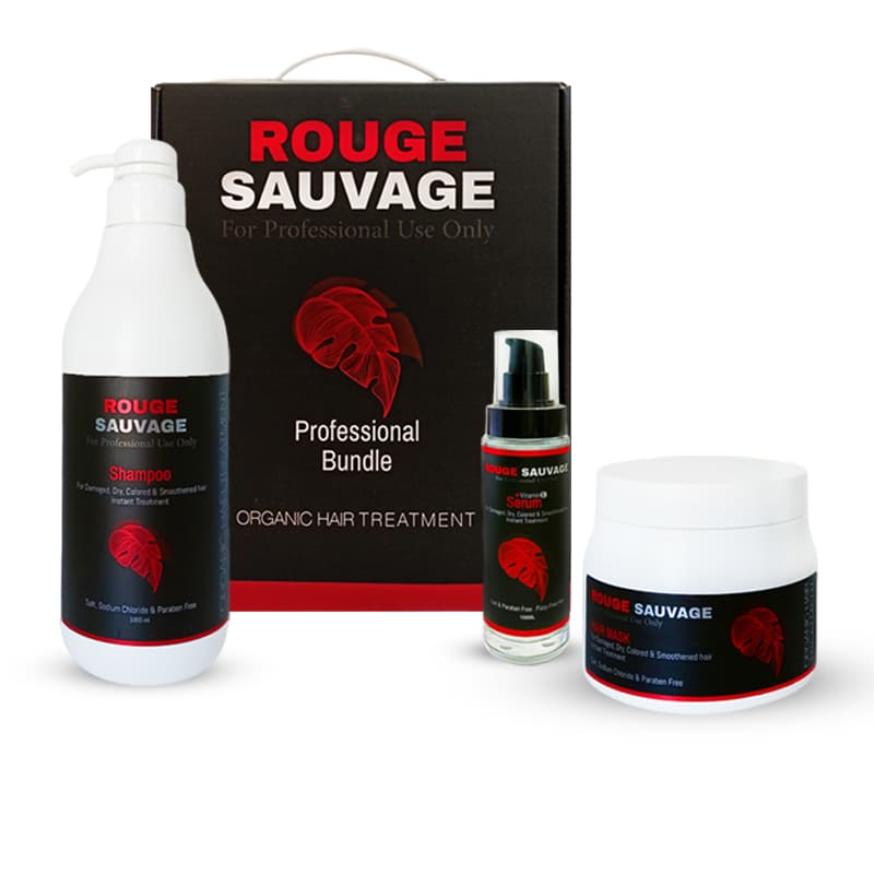 סט רוז' סוואג' שמפו ושמן ואמבט שמן SAUVAGE 3pcs