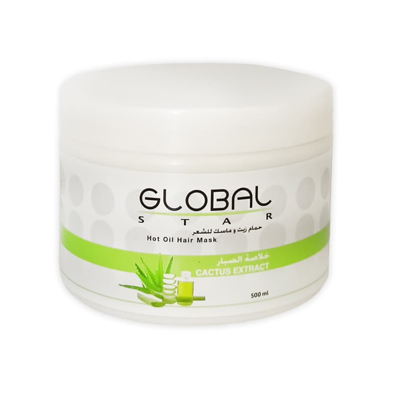 אמבט שמן גלובל אלוורה GLOBAL HAIR MASK 500 ML