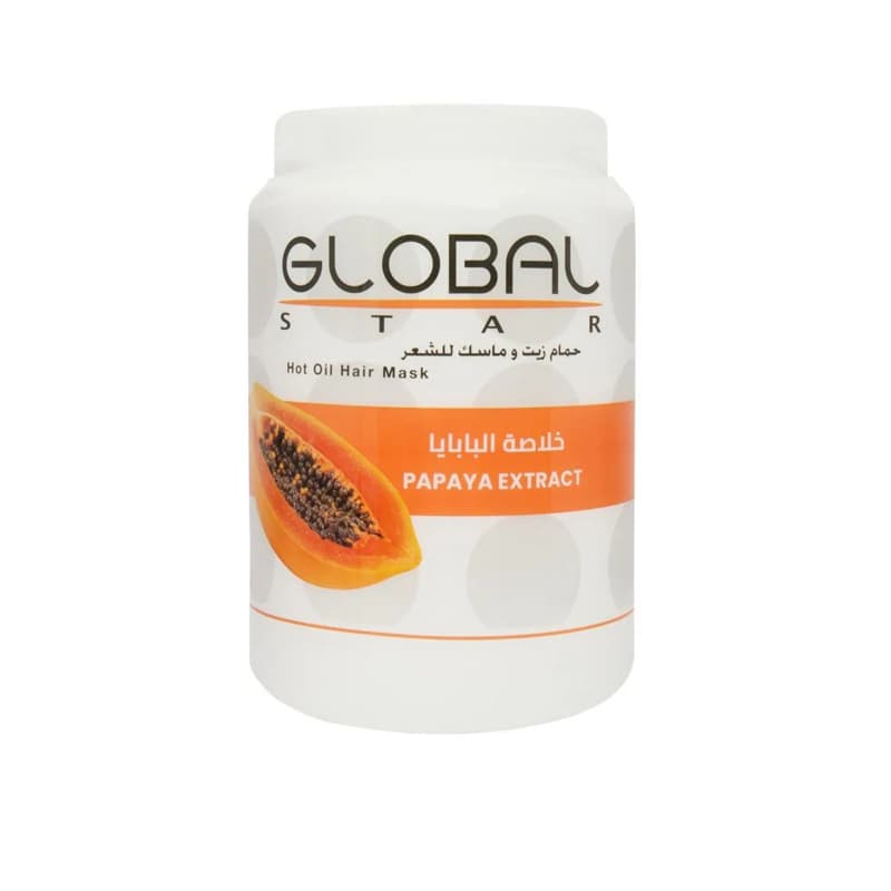 אמבט שמן גלובל פפאיה GLOBAL HAIR MASK 1500 ML