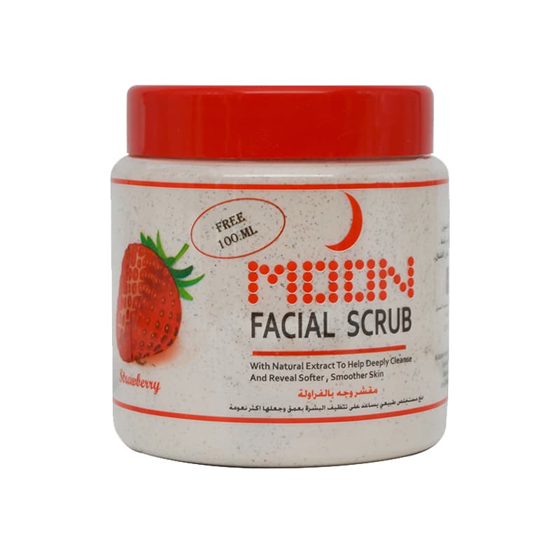 סקראב פנים מון MOON FACIAL SCRUB STRAWBERRY 600 ML