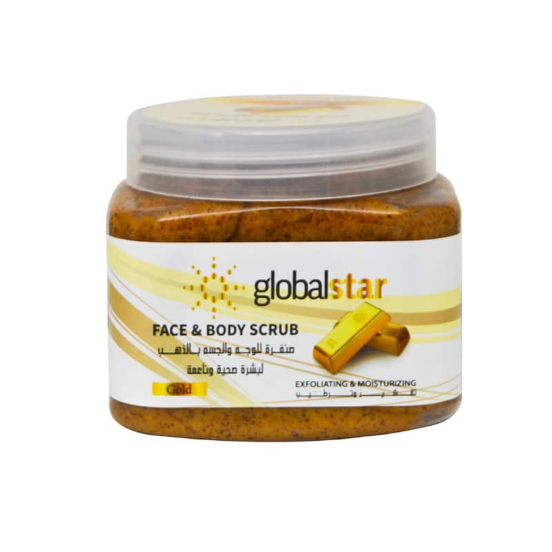 פילינג פנים גלובל סטאר זהב GLOBAL STAR SCRUB 500ML