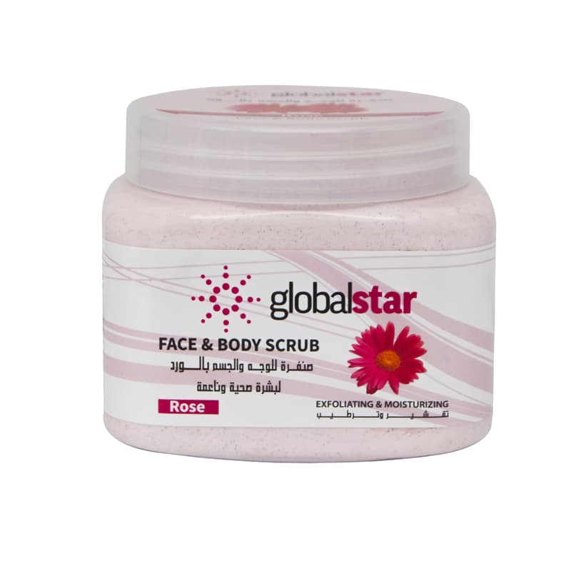 פילינג פנים גלובל ורדים GLOBAL STAR SCRUB 500ML