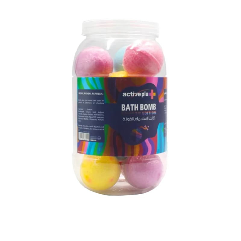 כדור תוסס אקטיב ACTIVE PLUS BATH BOMB RAINBOW