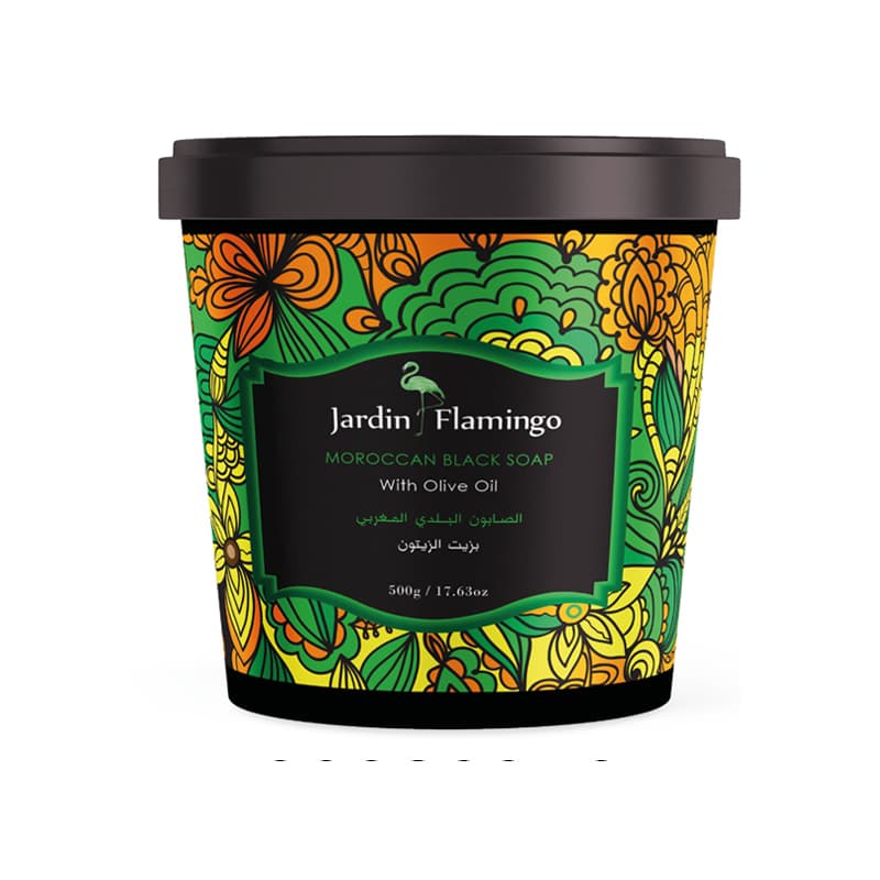 סבון מרוקאי ג'רדן JARDIN FLAMINGO OLIVE OIL 500 G