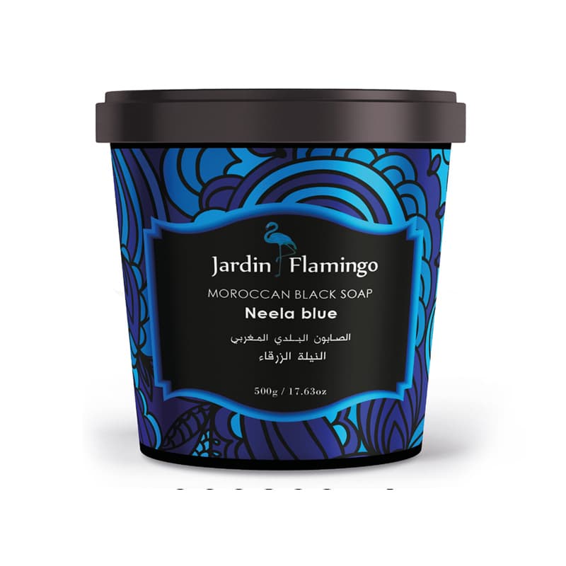 סבון מרוקאי ג'רדן JARDIN FLAMINGO NEELA BLUE 500 G