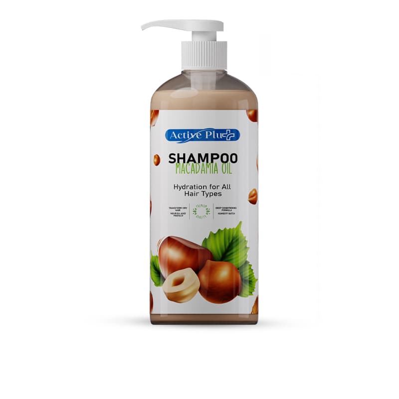 שמפו שיער אקטיב ACTIVE PLUS SHAMPOO MACADMIA OIL1L