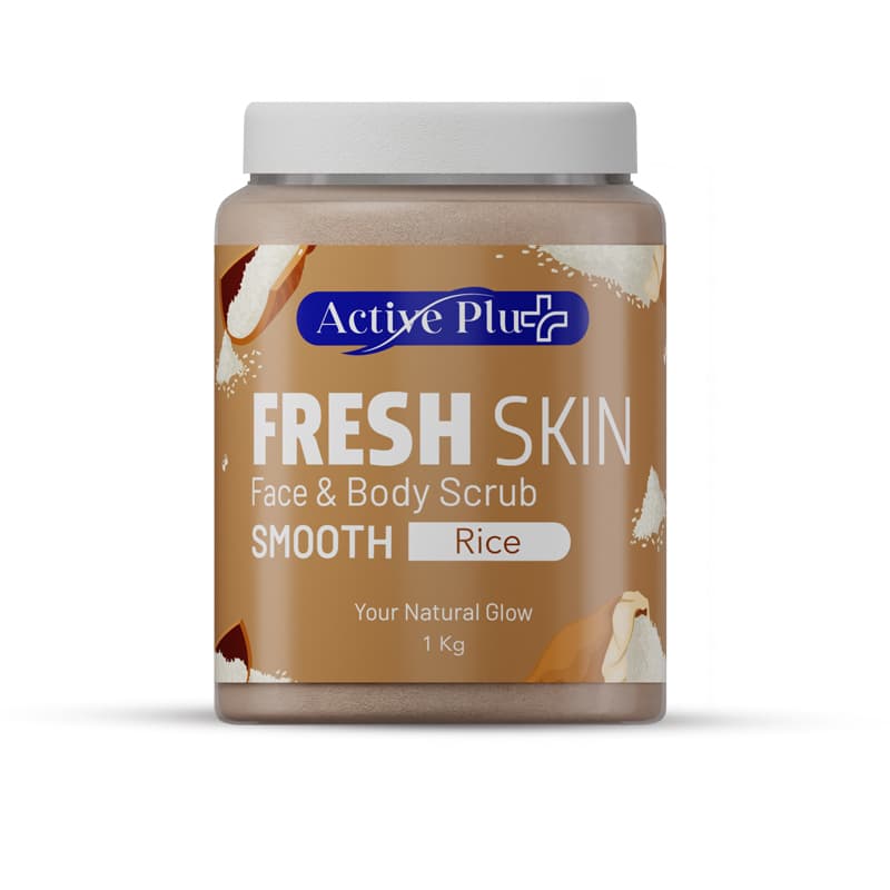 פילינג פנים וגוף אקטיב ACTIVE PLUS SMOOTH RICE 1KG