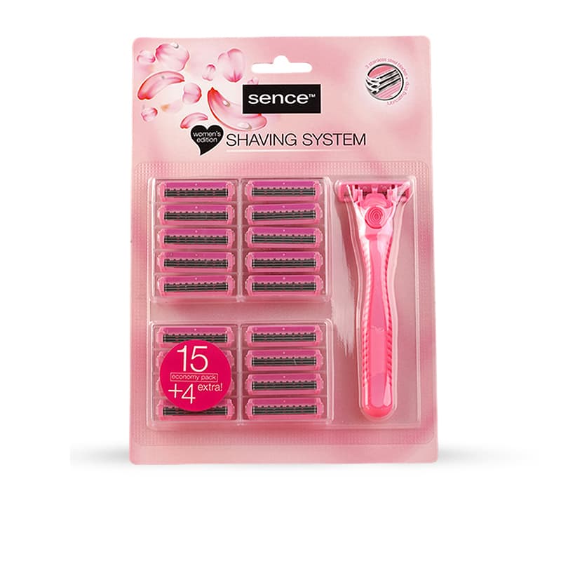 סכיני גילוח גילוח סנס SENCE RAZORS FOR WOMEN 18PCS
