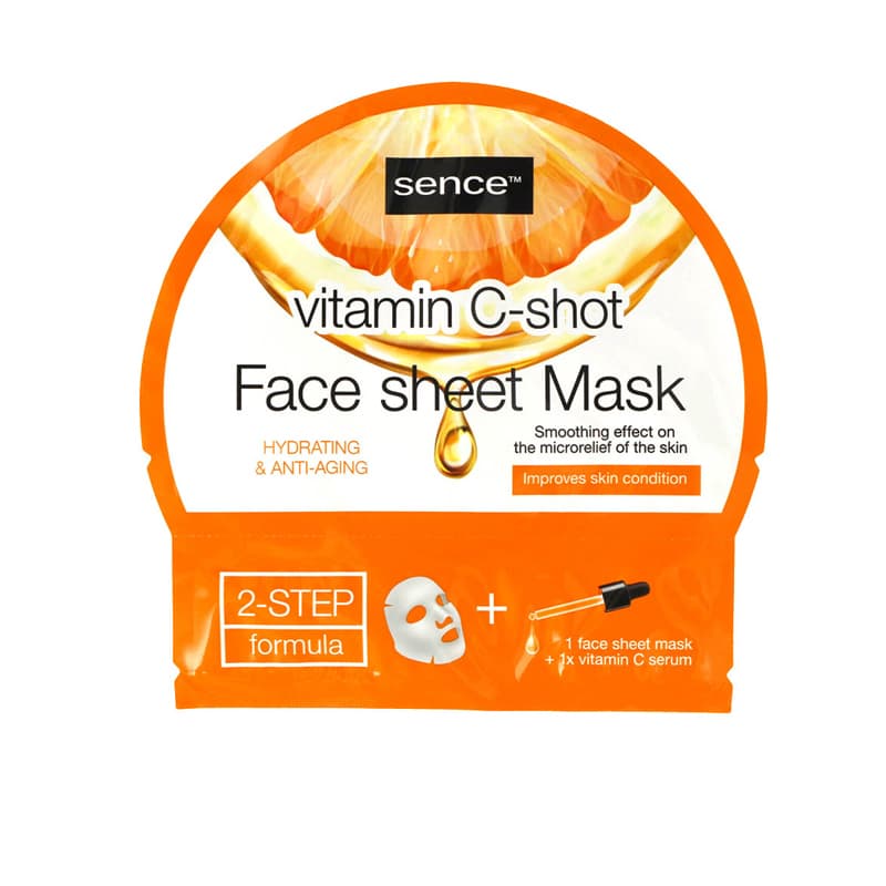מסכה בד סנס SENCE FACIAL SHEET MASK VIT C 20 ML