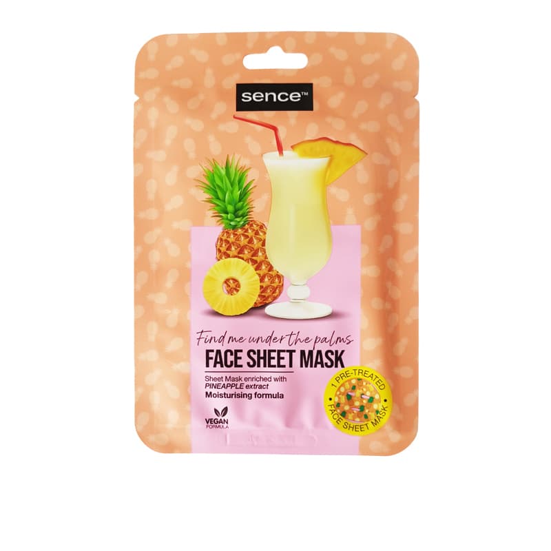 מסכה בד סנס SENCE PINEAPPLE FACE MASK 23G