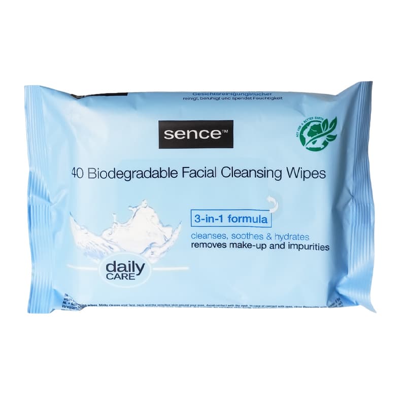 מגבונים מסיר איפור סנס SENCE WIPES ALL SKIN 40PCS