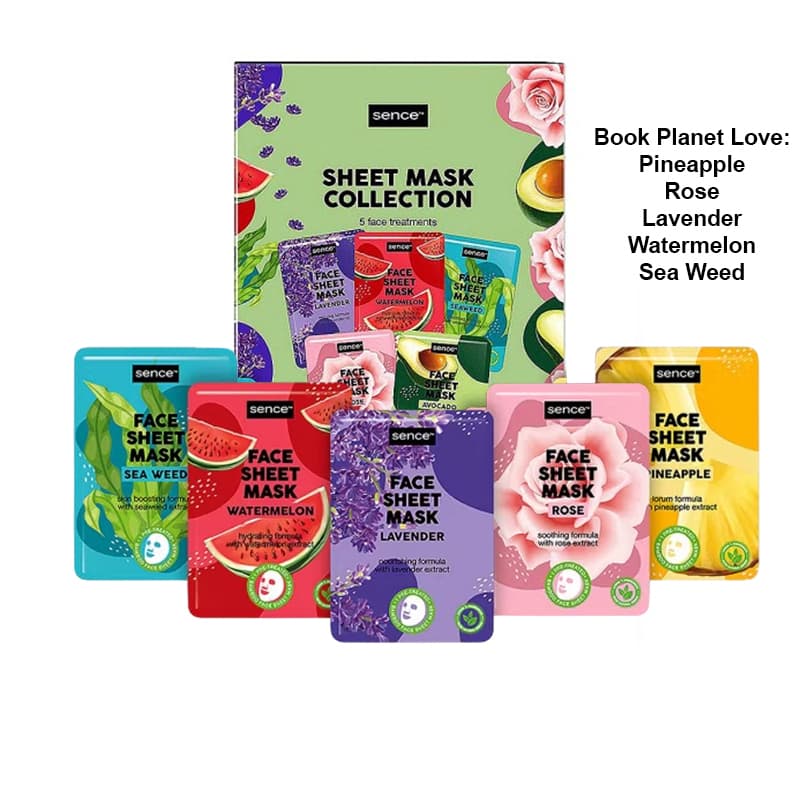 סט מסכות סנס SENCE MASK BOOK PLANET LOVE 5 PCS