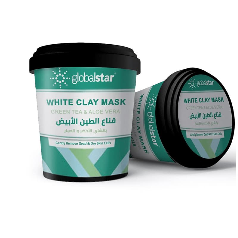 قناع الطين الابيض GLOBAL WHITE CLAY MASK 600G