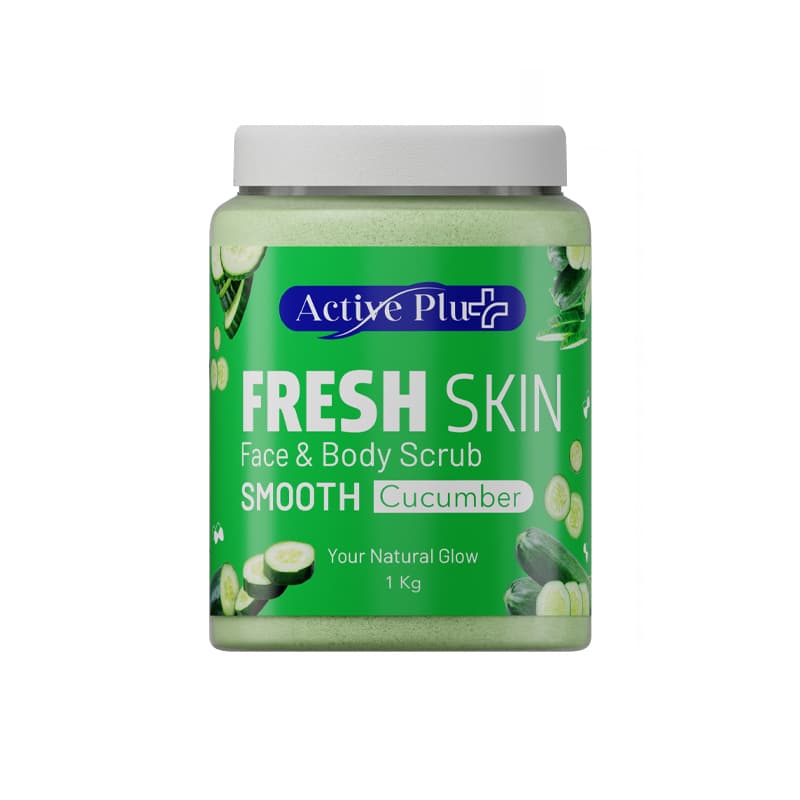 פילינג פנים וגוף אקטיב ACTIVE PLUS SMOOTH CUCUMBER1KG