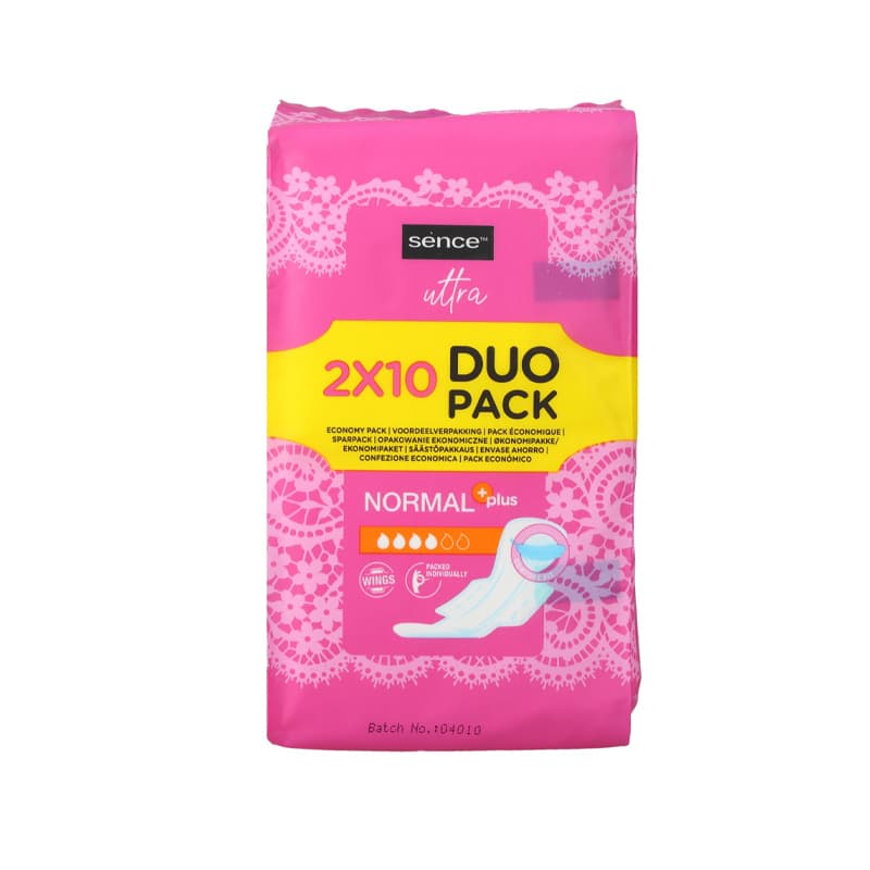 فوط ستاتي سينس SENCE SANITARY NORMAL PLUS 10PCS