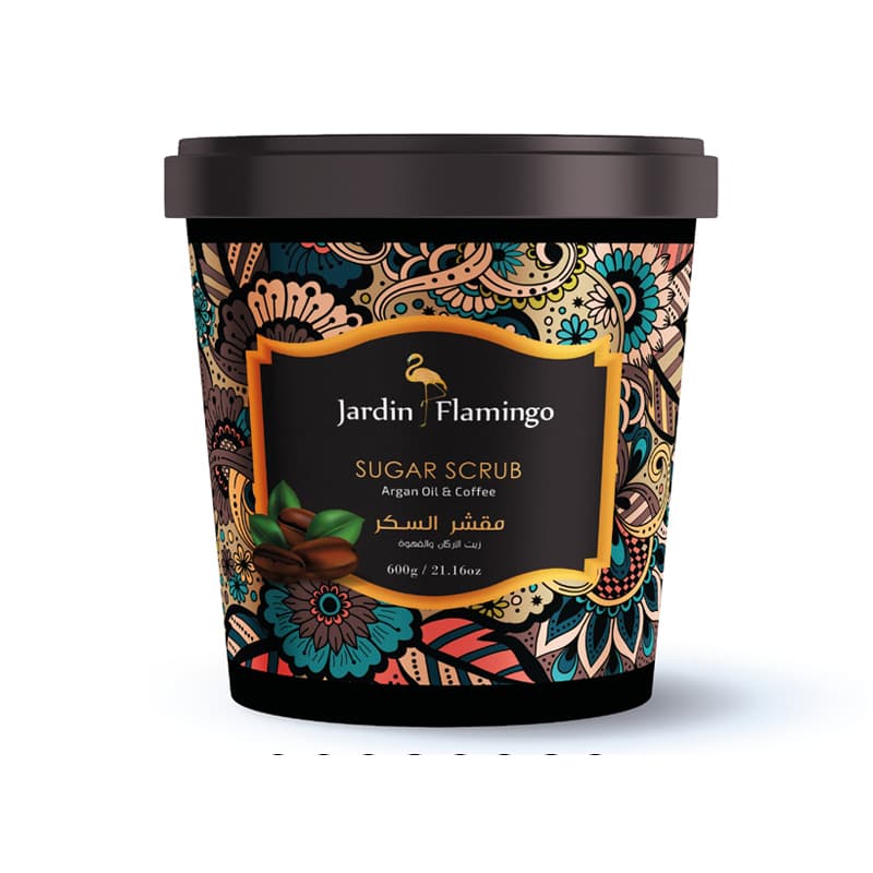 פילינג סוכר ג'רדן JARDIN FLAMINGO ARGAN&COFFEE 600G