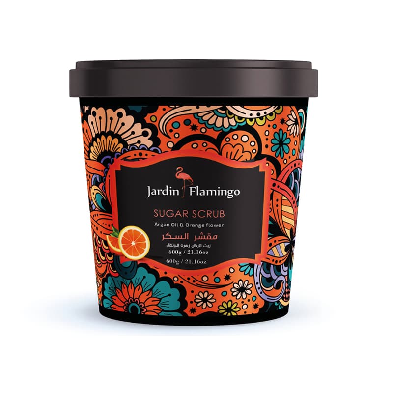 פילינג סוכר ג'רדן JARDIN FLAMINGO ARGAN&ORANGE 600G