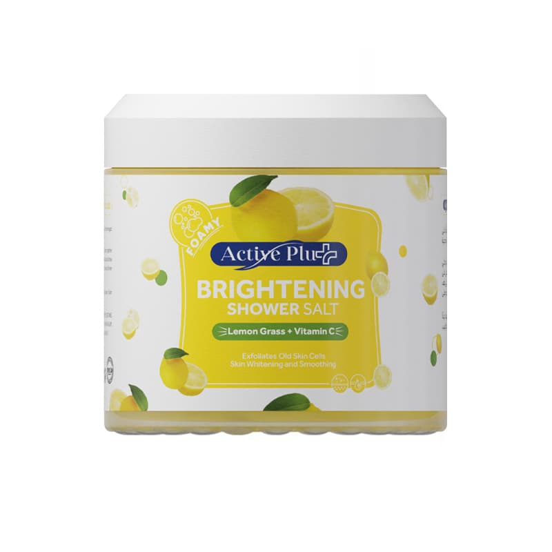 פילינג מלח אקטיב ACTIVE PLUS SHOWER SALT LEMON 600ML