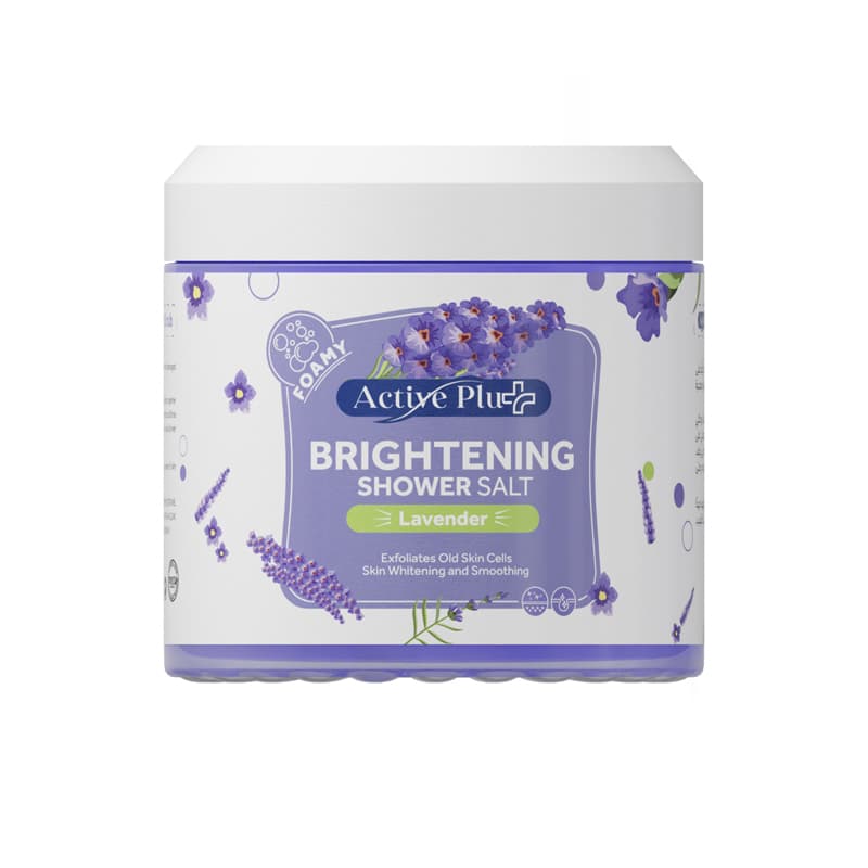 פילינג מלח אקטיב ACTIVE PLUS SALT LAVENDER 600ML