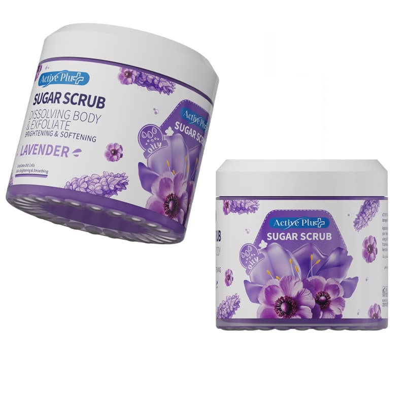 פילינג סוכר אקטיב פלוס ACTIVE PLUS SUGAR LAVENDER 600G